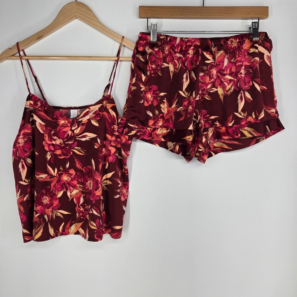 Stars Above Pajama Set Small Floral Satin Cami Shorts Sleepwear Loungewear